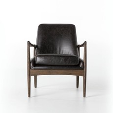 Midcentury Black Leather Chair