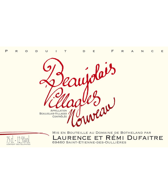 Dufaitre Beaujolais Nouveau 2025