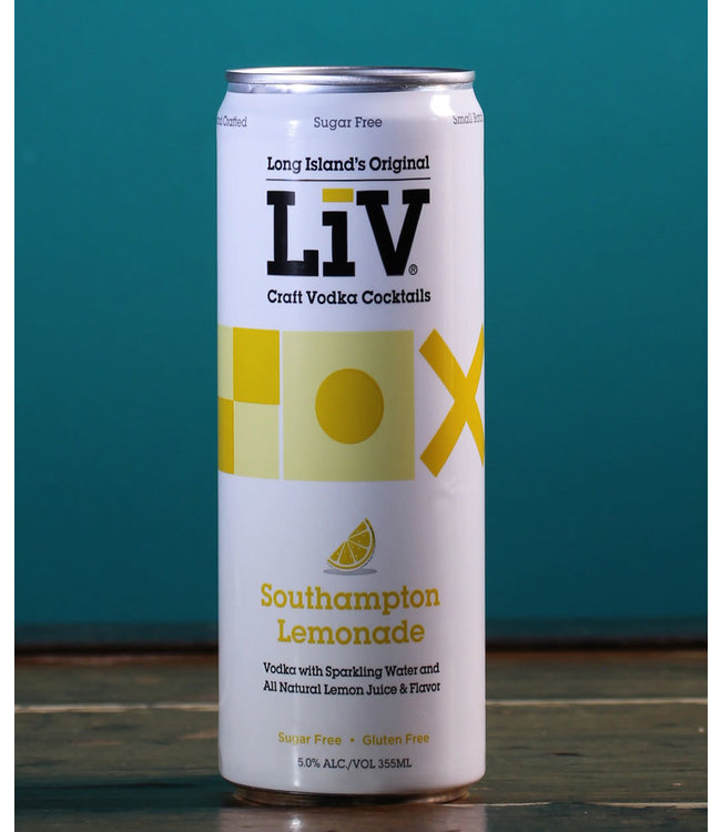 LiV Vodka, Southampton Lemonade (355 ml can)