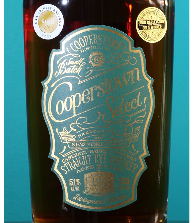 Cooperstown Select Straight Rye Whiskey