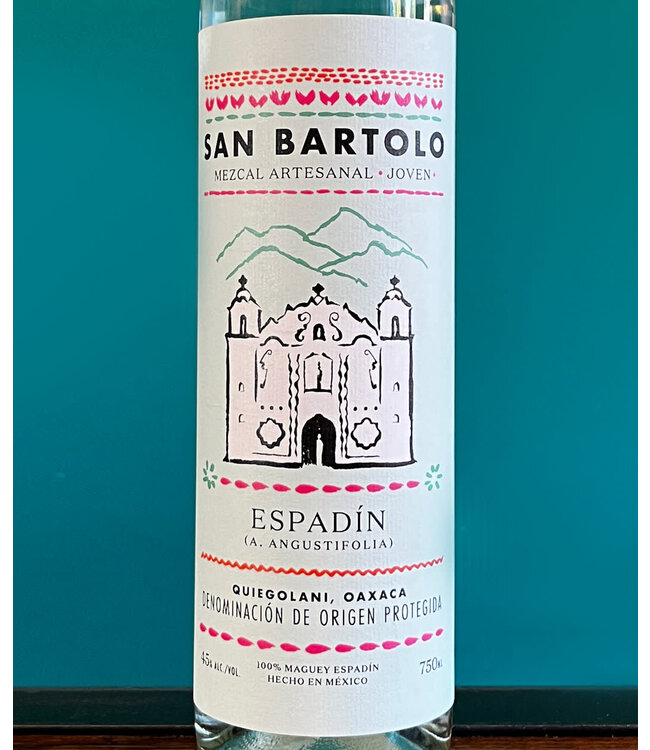 San Bartolo Mezcal 100% Maguey Espadin Quiegolani Joven Mezcal Artesanal (Liter)