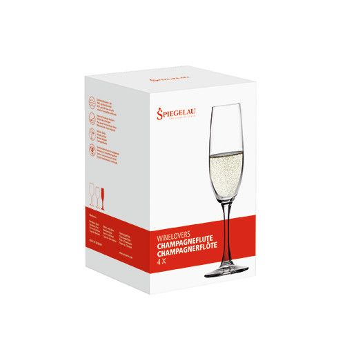 Spiegelau Wine Lovers Champagne Flute, 6.7 oz, Set of 4