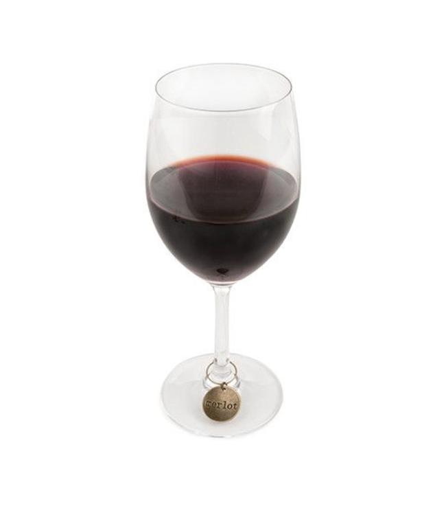 Varietal metal wine charms