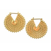 Small Afghan Disc in Yellow Gold