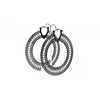 Tawapa Snakeskin hoop in Gunmetal