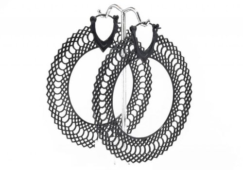 Tawapa Snakeskin hoop in Gunmetal