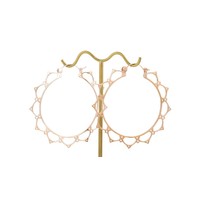 Lace Lotus Hoop in Rose Gold