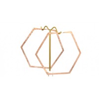 Large Hexagon Hoop in Rose gold