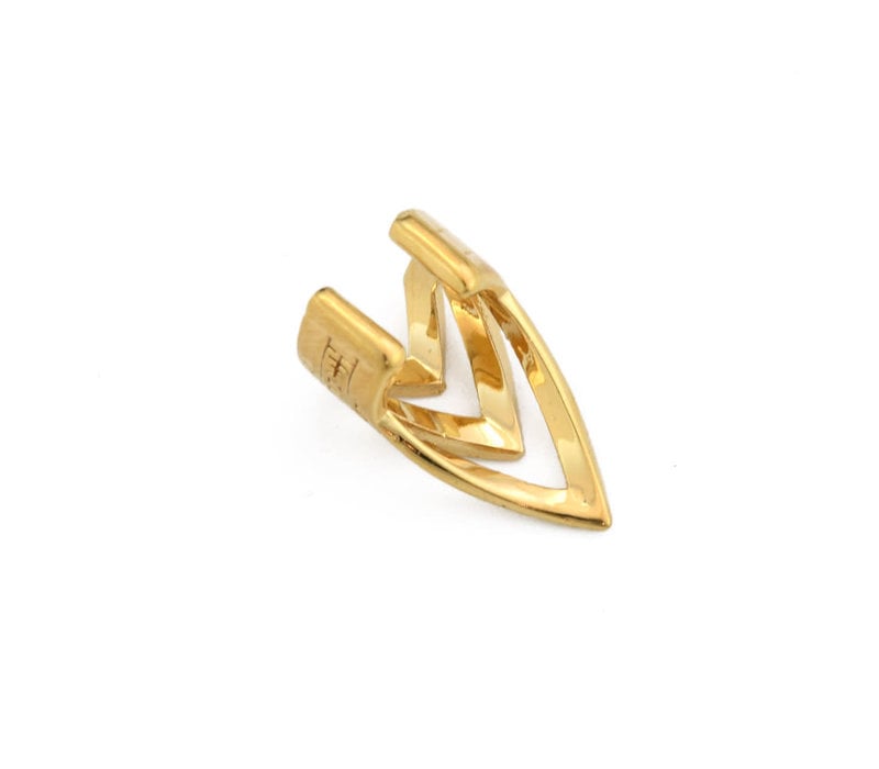 Pointed Chevron Cuff in Yellow Gold