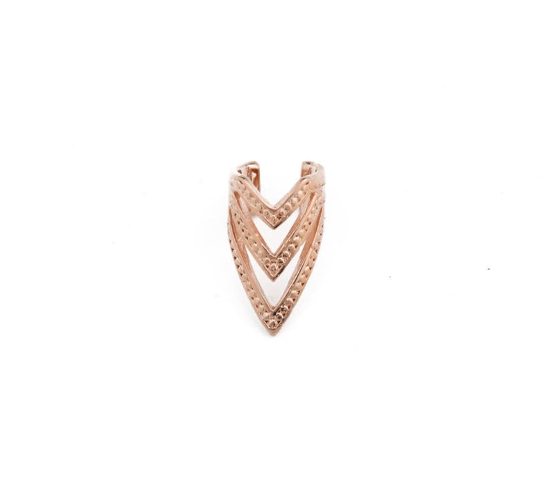 Pointed Chevron Cuff in Rose Gold