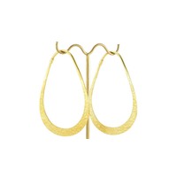 Large Distressed Brass Teardrop