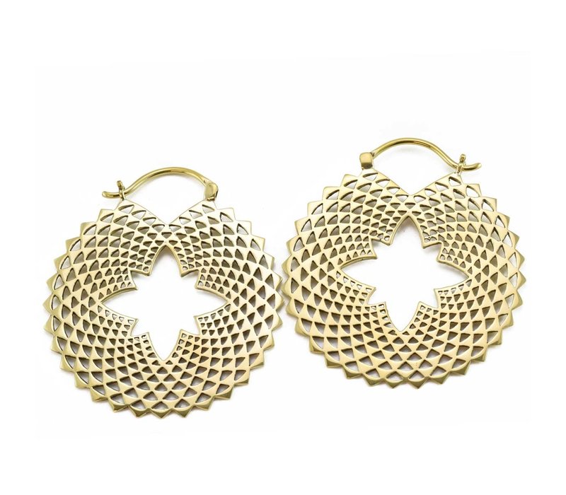 Fractal Hoops in Solid Brass