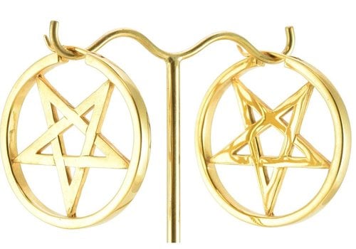 Maya Ace of Pentacles in Yellow Gold