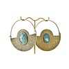 Diablo Turquoise with Apache Brass Hoops