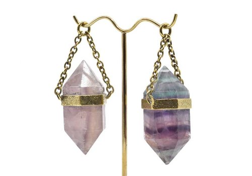 Diablo Extra Large Fluorite Pyramid Dangle