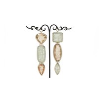 Silver Dangle with Aquamarine and Rutilated Quartz