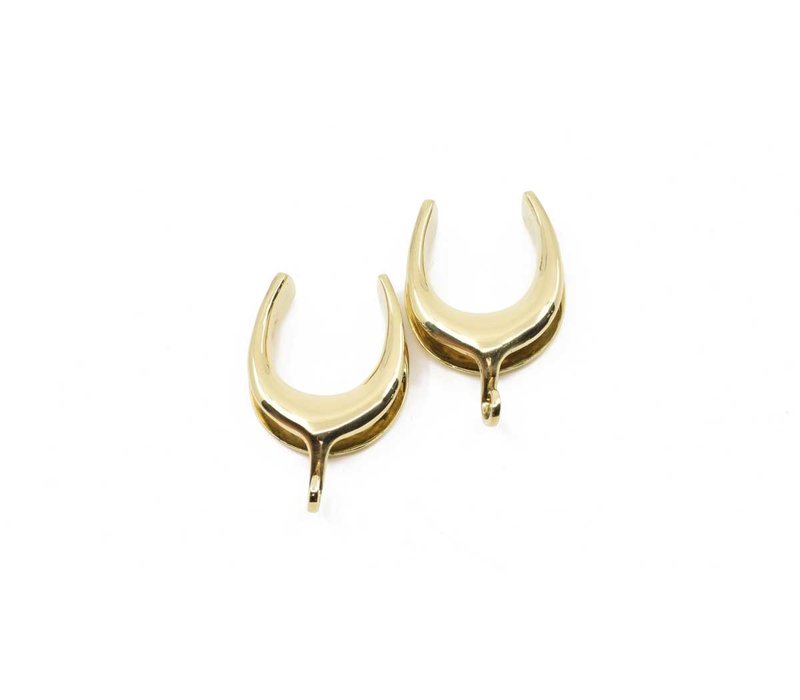 1" Saddles With Hook in Brass