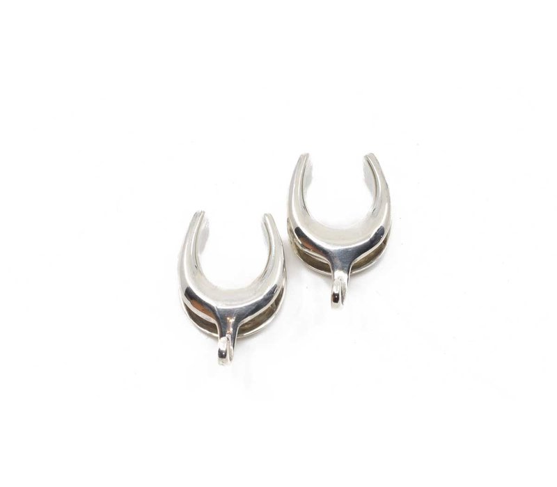 3/4" Saddles With Hook in Silver