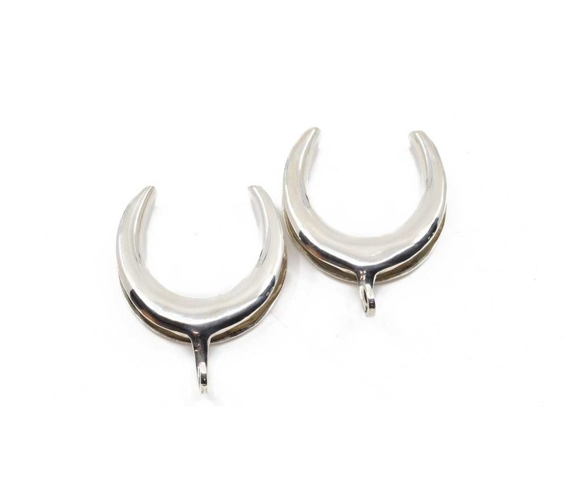 1 1/2" Saddles With Hook in Silver
