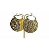 Diablo Hammered Brass Hoops with Pyrite