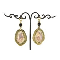 Vintage Brass Dangle with Agate