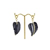 Diablo Solid Brass Blue Goldstone Small Leaf Dangle Weight