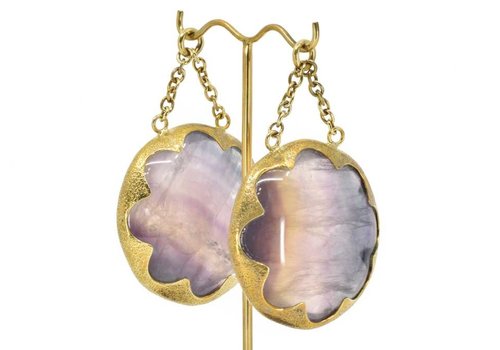 Diablo Extra Large Brass Fluorite Cushion Weights