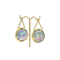 Small Fluorite Brass Cushion Weights