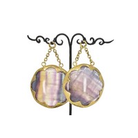 Extra Large Brass Fluorite Cushion Weights