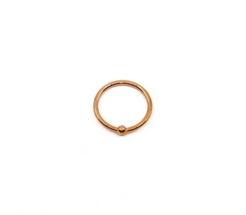 18g Fixed Bead Ring in Rose Gold