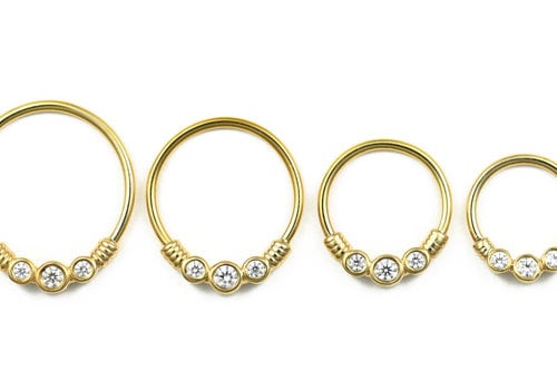 BVLA 18g Faraway Hoop in Yellow Gold