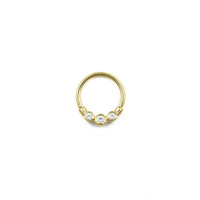 18g Faraway Hoop in Yellow Gold