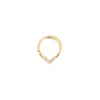 Tawapa 16G Apex Continuous Ring  in 14K Yellow Gold with Diamonds