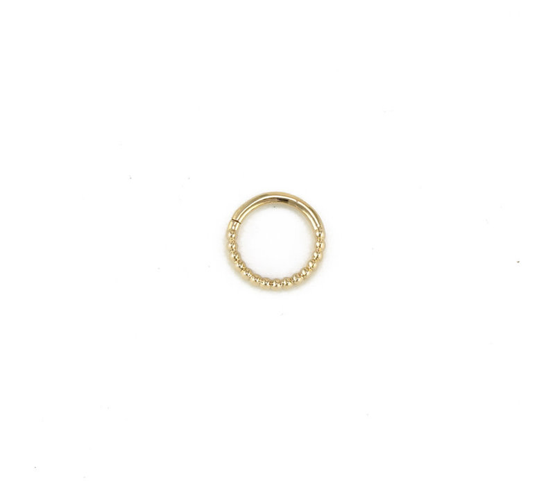 18G Linear Continuous Hoop in 14K Yellow Gold