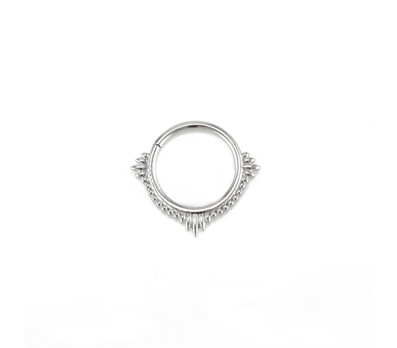 18g Plume Hoop in 14k White Gold