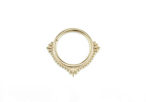 Tawapa 18g Plume Hoop in 14k Yellow Gold