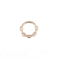 18G Chain Link Continuous Ring in 14k Rose Gold