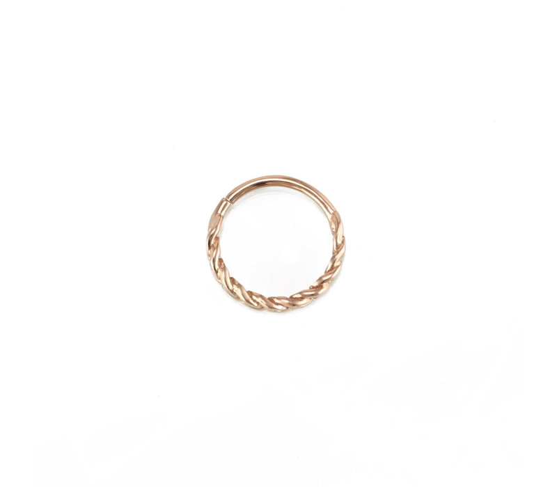 18g Downtown Continuous Hoop in 14k Rose Gold