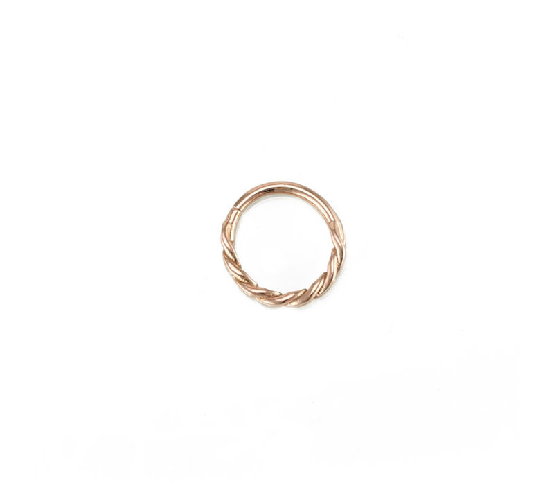 18g Downtown Continuous Hoop in 14k Rose Gold