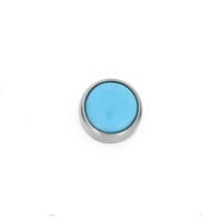 Threadless Titanium Turquoise Cabochon End