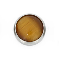 Threadless Titanium Tigers Eye Cabochon End