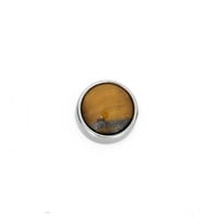 Threadless Titanium Tigers Eye Cabochon End