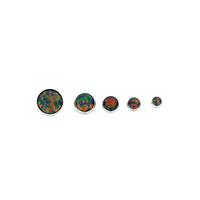 Threadless Titanium Black Opal Cabochon End