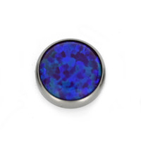 Threadless Titanium Purple Opal Cabochon End