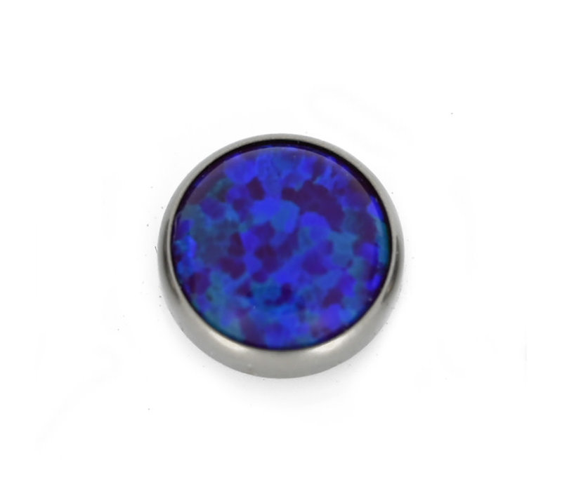 Threadless Titanium Purple Opal Cabochon End