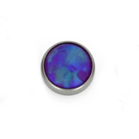 Threadless Titanium Purple Opal Cabochon End