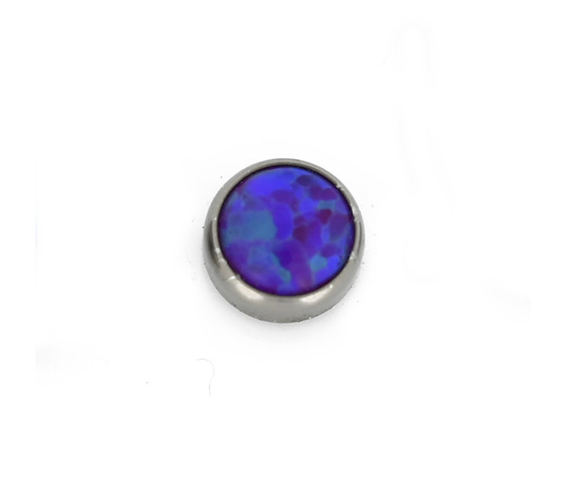 Threadless Titanium Purple Opal Cabochon End