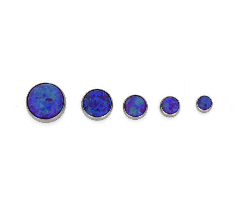 Threadless Titanium Purple Opal Cabochon End