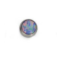 Threadless Titanium Lavender Opal Cabochon End