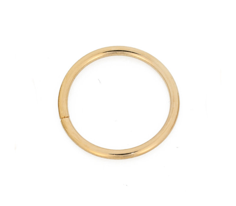 18g Continuous Hoop in Yellow Gold